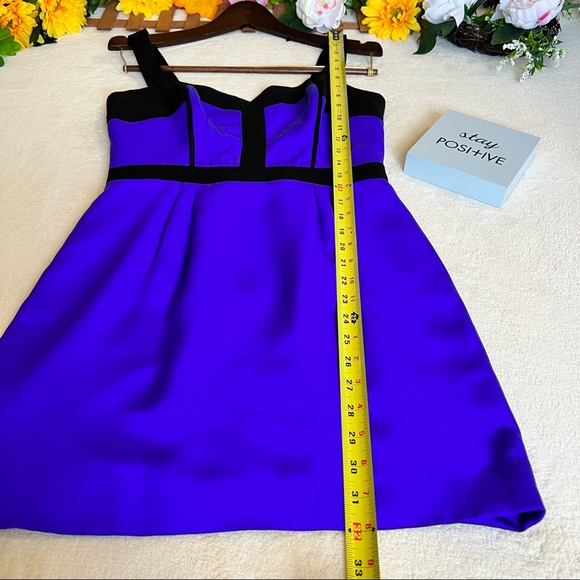 Rebecca Minkoff Violet & Black Night Out Silk Bustie Mini Dress Size 6 - Picture 14 of 17